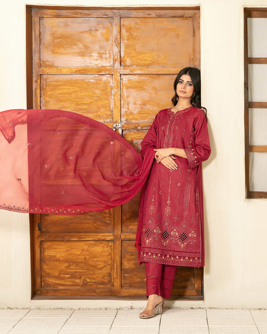 Three Piece Formals | Embroidered - Zarla - Eid Special | Premium Lawn