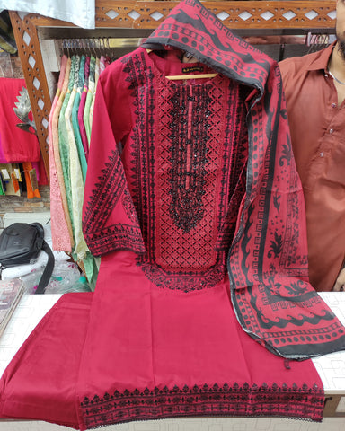 Designer Three Piece | Embroidered - Luxury Juna Iconic | Premium Lawn