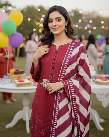 Designer Three Piece | Shahzadi Iconic - Eid Special | Summer Cotton Lawn