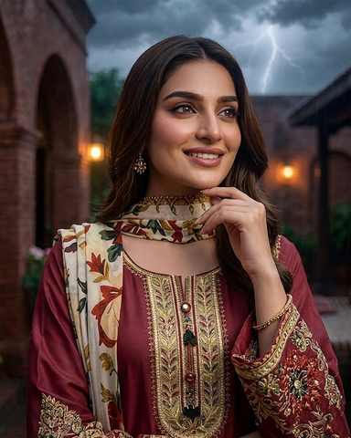 Designer Three Piece | Embroidered - Durefishan | Premium Lawn