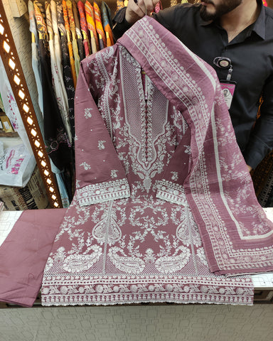Three Piece Formals | Embroidered - Chanda - Eid Special | Premium Cotton Lawn