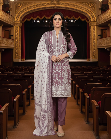 Three Piece Formals | Embroidered - Chanda - Eid Special | Premium Cotton Lawn