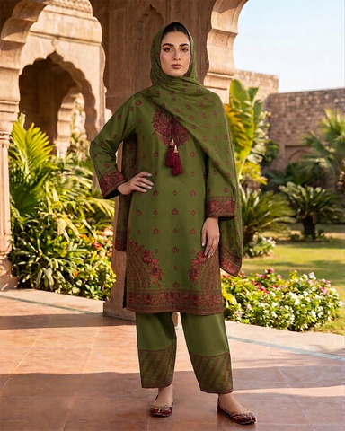 Designer Three Piece | Embroidered - Bint e Hawa | Premium Lawn