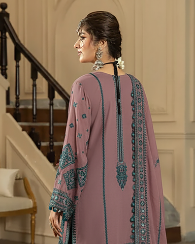 Designer Three Piece | Embroidered - Jannat | Premium Khaddar