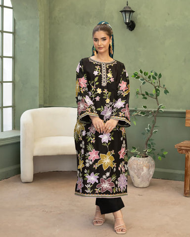 Designer Three Piece | Embroidered - Multi Chrome | Premium Lawn