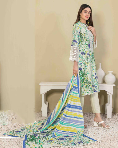 Designer Three Piece | Digital Printed | Embroidered | Khaddar