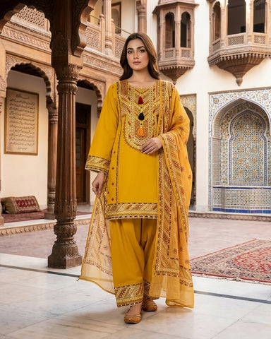 Maysaa - Embroidered - Premium Winter Cotton