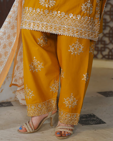 Designer Three Piece | Embroidered Handwork - Sakura | Summer Lawn