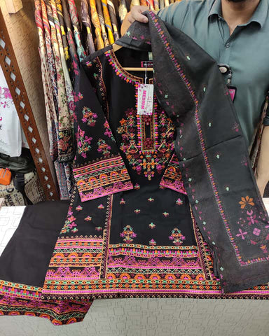 Designer Three Piece | Nain Tara | Luxury Winter Cotton