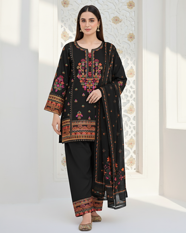 Designer Three Piece | Nain Tara | Luxury Winter Cotton