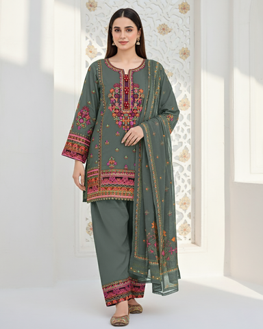 Designer Three Piece | Nain Tara | Luxury Winter Cotton