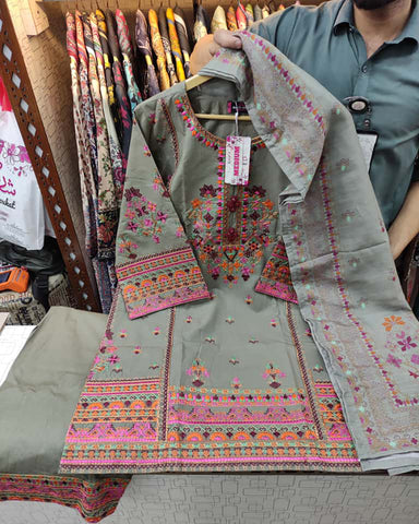 Designer Three Piece | Nain Tara | Luxury Winter Cotton