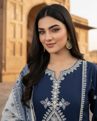 Three Piece Formals | Embroidered - Khumaar - Eid Special | Premium Cotton Lawn