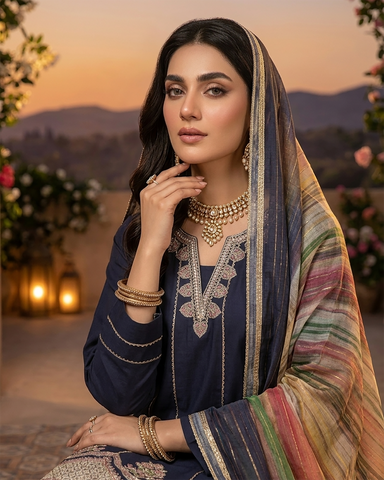 Designer Three Piece | Embroidered - Naqash-E-Zulekha | Premium Lawn