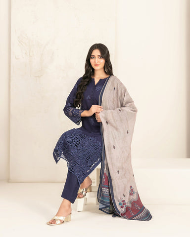 Designer Three Piece | Embroidered - Luxury Riyana | Premium Lawn