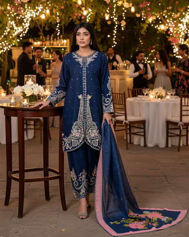 Three Piece Formals | Embroidered - Diva - Eid Special | Premium Cotton Lawn