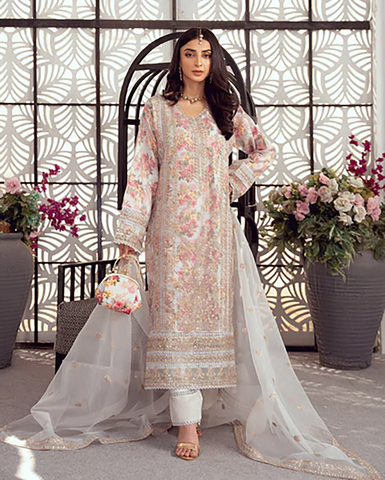 Three Piece Formals | Festive Embroidered - Seraphina | Premium Organza