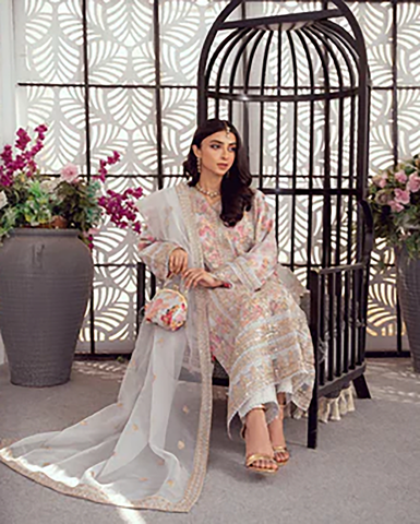 Three Piece Formals | Festive Embroidered - Seraphina | Premium Organza