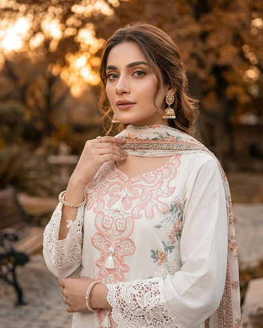 Velora - Embroidered - Winter Cotton
