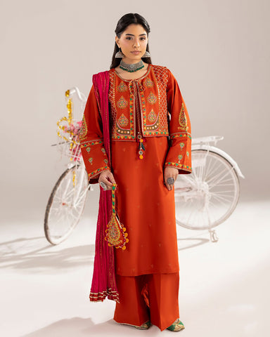 Three Piece Formals | Embroidered - Phulkaari - Eid Special | Premium Lawn