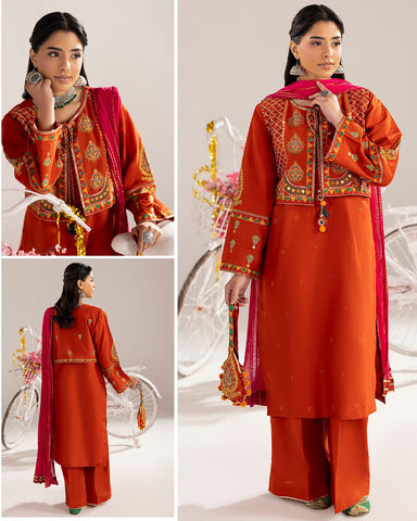 Three Piece Formals | Embroidered - Phulkaari - Eid Special | Premium Lawn