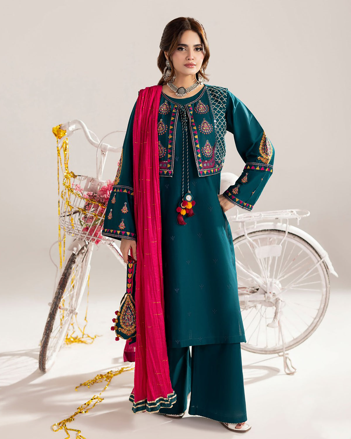 Three Piece Formals | Embroidered - Phulkaari - Eid Special | Premium Lawn