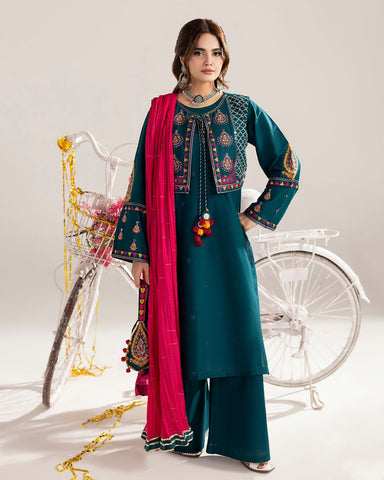 Three Piece Formals | Embroidered - Phulkaari - Eid Special | Premium Lawn