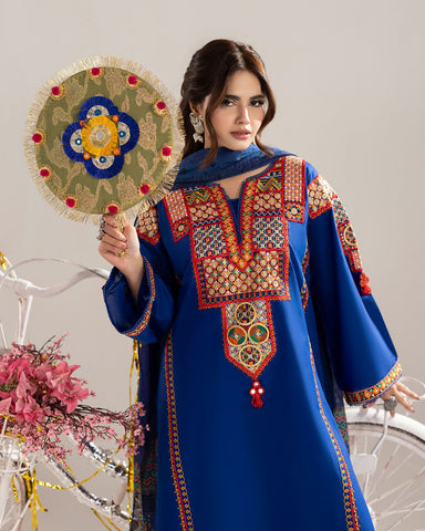 Three Piece Formals | Embroidered - Phulkaari - Eid Special | Premium Lawn
