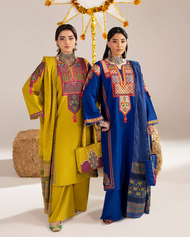 Three Piece Formals | Embroidered - Phulkaari - Eid Special | Premium Lawn