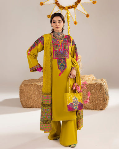 Three Piece Formals | Embroidered - Phulkaari - Eid Special | Premium Lawn