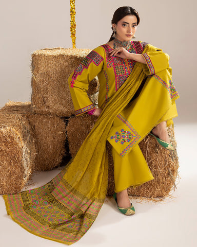 Three Piece Formals | Embroidered - Phulkaari - Eid Special | Premium Lawn