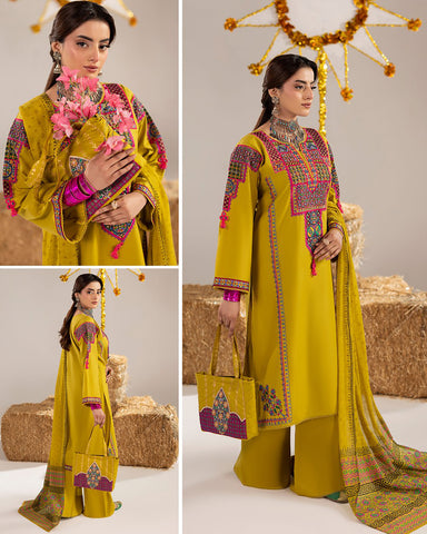 Three Piece Formals | Embroidered - Phulkaari - Eid Special | Premium Lawn