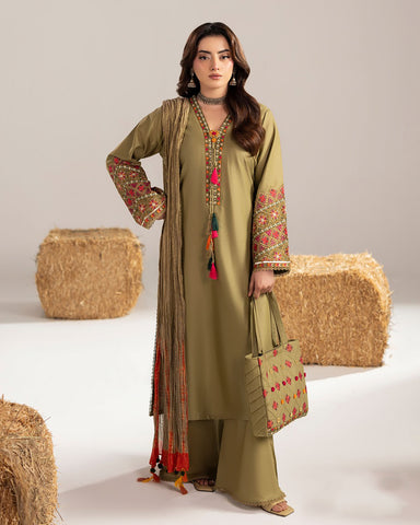 Three Piece Formals | Embroidered - Phulkaari - Eid Special | Premium Lawn