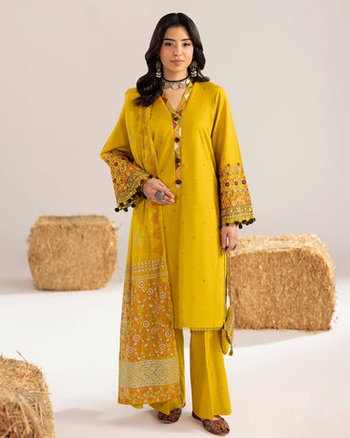 Three Piece Formals | Embroidered - Phulkaari - Eid Special | Premium Lawn