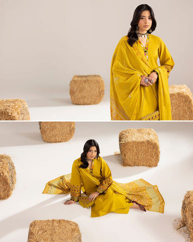 Three Piece Formals | Embroidered - Phulkaari - Eid Special | Premium Lawn