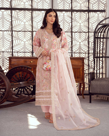 Three Piece Formals | Festive Embroidered - Seraphina | Premium Organza