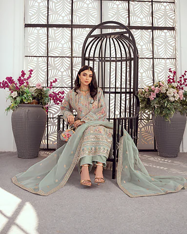 Three Piece Formals | Festive Embroidered - Seraphina | Premium Organza