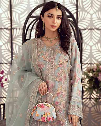 Three Piece Formals | Festive Embroidered - Seraphina | Premium Organza