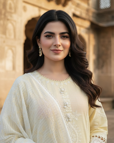 Three Piece Formals | Embroidered - Khumaar - Eid Special | Premium Cotton Lawn