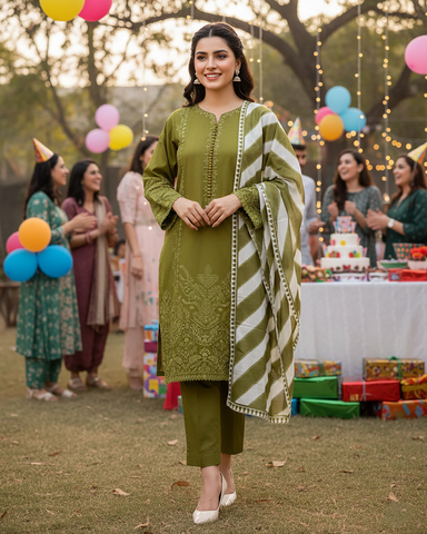 Designer Three Piece | Shahzadi | Premium Winter Cotton / Winter Khaddar