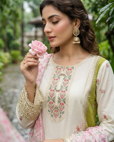 Designer Three Piece | Embroidered - Zareesh Iconic | Premium Bareeze Lawn