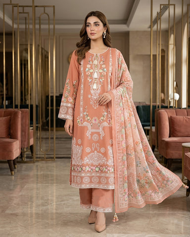 Marwa - Embroidered - Premium Winter Cotton