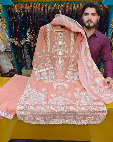 Marwa - Embroidered - Premium Winter Cotton