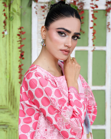 Designer Three Pieces | Polka Dots | Cambric