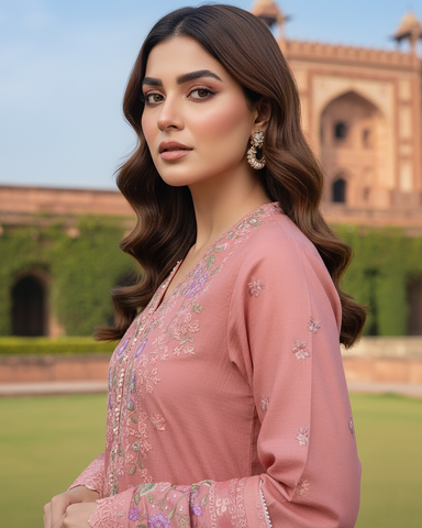 Designer Three Piece | Embroidered - Irem | Premium Cotton Khaddar