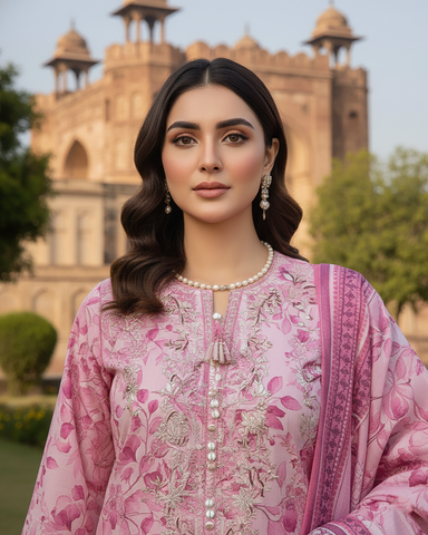 Designer Three Piece | Embroidered - Gulabo | Winter Cotton