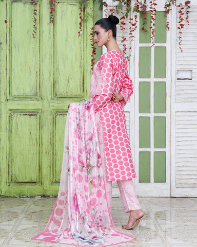Designer Three Pieces | Polka Dots | Cambric