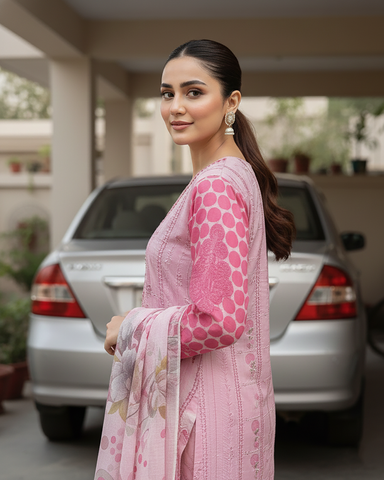 Designer Three Piece | Embroidered - Aanchal | Premium Winter Cotton