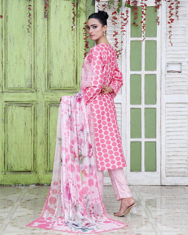 Designer Three Pieces | Polka Dots | Cambric