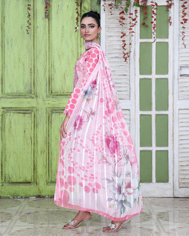 Designer Three Pieces | Polka Dots | Cambric